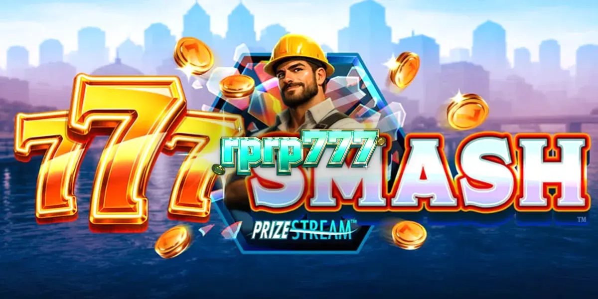 Tampilan visual slot 777 Smash dengan tema konstruksi industrial